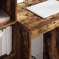 vidaXL Desk Smoked Oak 60 x 50 x 76 cm 4
