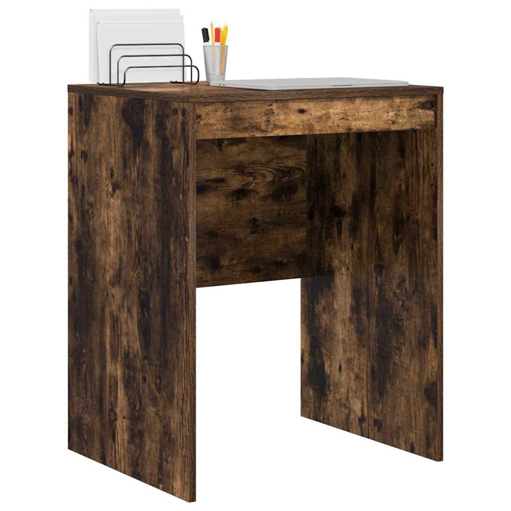 vidaXL Desk Smoked Oak 60 x 50 x 76 cm 3