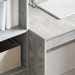 vidaXL Desk Concrete Grey 90 x 50 x 76 cm 4