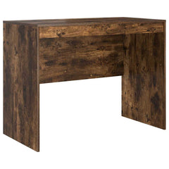 vidaXL Desk Smoked Oak 100 x 50 x 76 cm 2