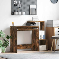 vidaXL Desk Smoked Oak 106 x 41 x 88.5 cm Engineered Wood 1
