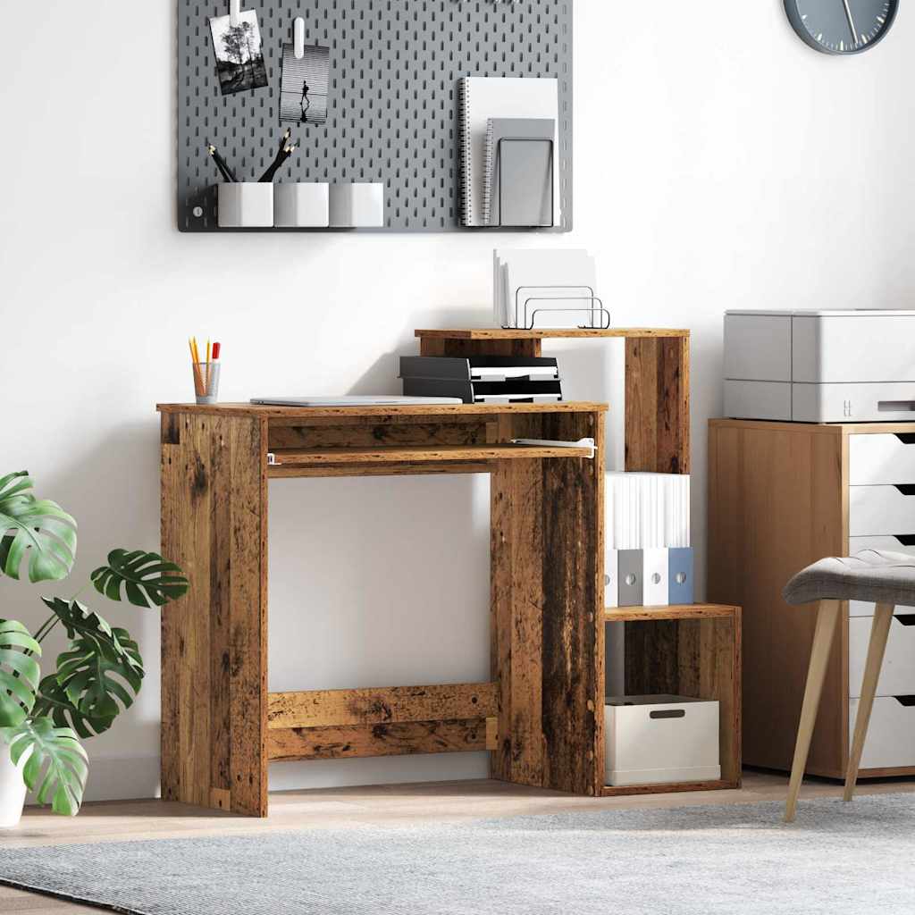 vidaXL Desk Old Wood 106 x 41 x 88.5 cm Engineered Wood 1