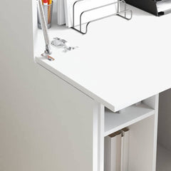 Desk 71.5 x 31.5 x 106.5 cm Engineered Wood White