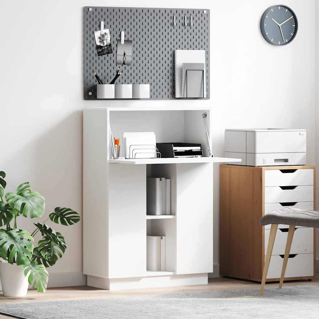 Desk 71.5 x 31.5 x 106.5 cm Engineered Wood White