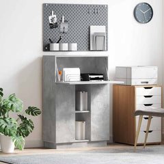Desk 71.5 x 31.5 x 106.5 cm Engineered Wood Concrete grey