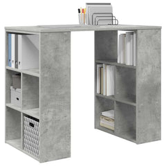vidaXL Desk Concrete Grey Engineered Wood 90 x 50 x 75 cm 3