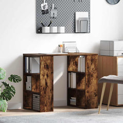 vidaXL Desk Smoked Oak Engineered Wood 90 x 50 x 75 cm 1