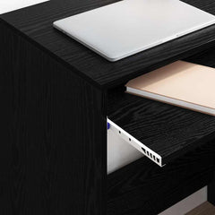 vidaXL Desk Black Oak Engineered Wood 77.5 x 43 x 79 cm 4