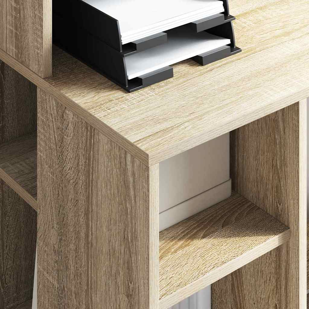 vidaXL Desk Sonoma Oak Engineered Wood 90 x 48 x 101.5 cm 4
