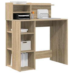 Desk Engineered Wood 90 x 48 x 101.5 cm Sonoma oak