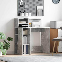 Desk Engineered Wood 90 x 48 x 101.5 cm Concrete grey