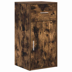 vidaXL Sideboard with Drawer Smoked Oak 38 x 34 x 75 cm 2