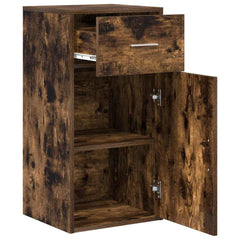 vidaXL Sideboard with Drawer Smoked Oak 38 x 34 x 75 cm 5
