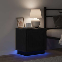 vidaXL Bedside Cabinet 2 pcs Black 44 x 34.5 x 45 cm Engineered Wood 5