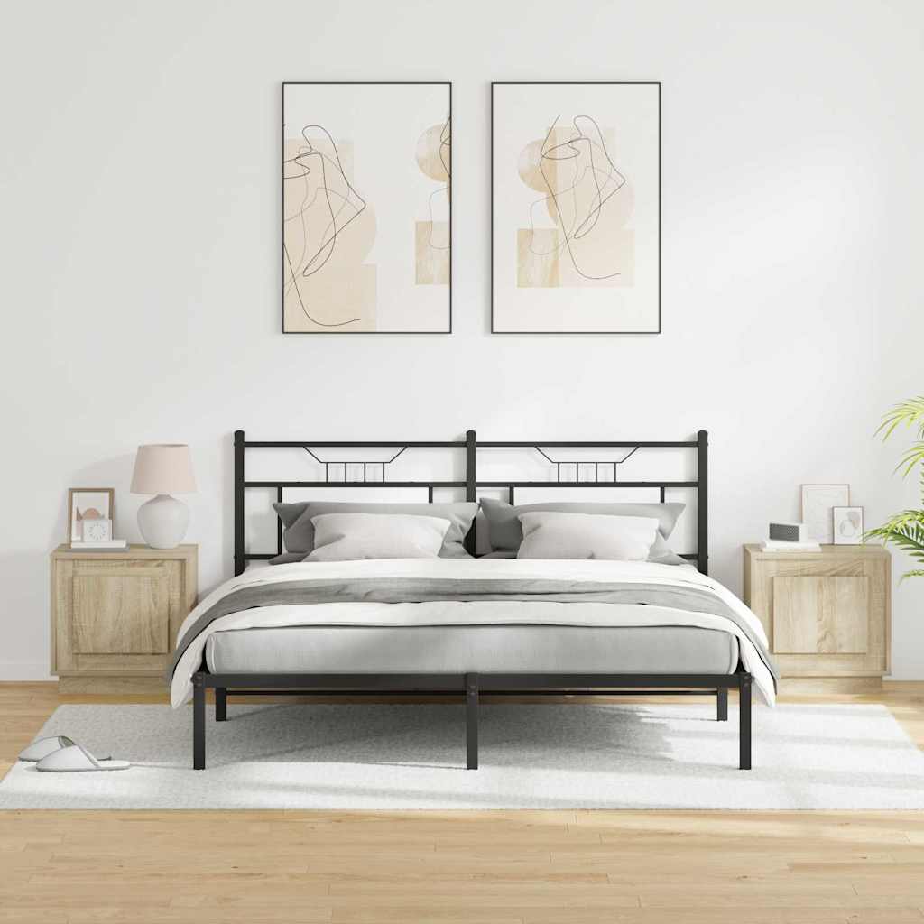 vidaXL Bedside Cabinet 2 pcs Sonoma Oak 44 x 34.5 x 45 cm 4