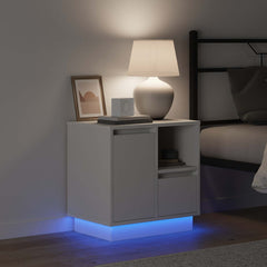 vidaXL Bedside Cabinet White 50 x 34.5 x 50 cm Engineered wood 4