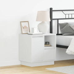 vidaXL Bedside Cabinet White 50 x 34.5 x 50 cm Engineered wood 1
