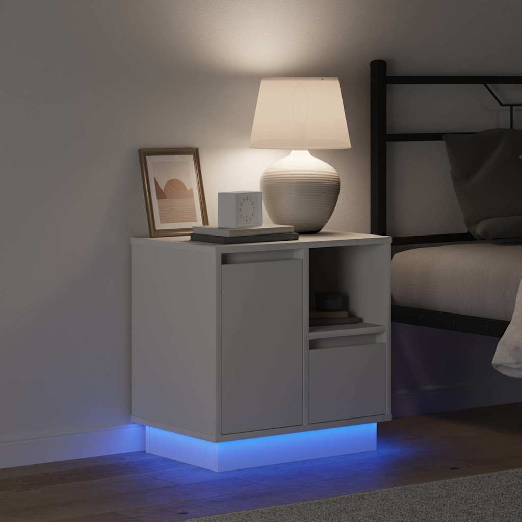 vidaXL Bedside Cabinet 2 pcs White 50 x 34.5 x 50 cm Engineered wood 5