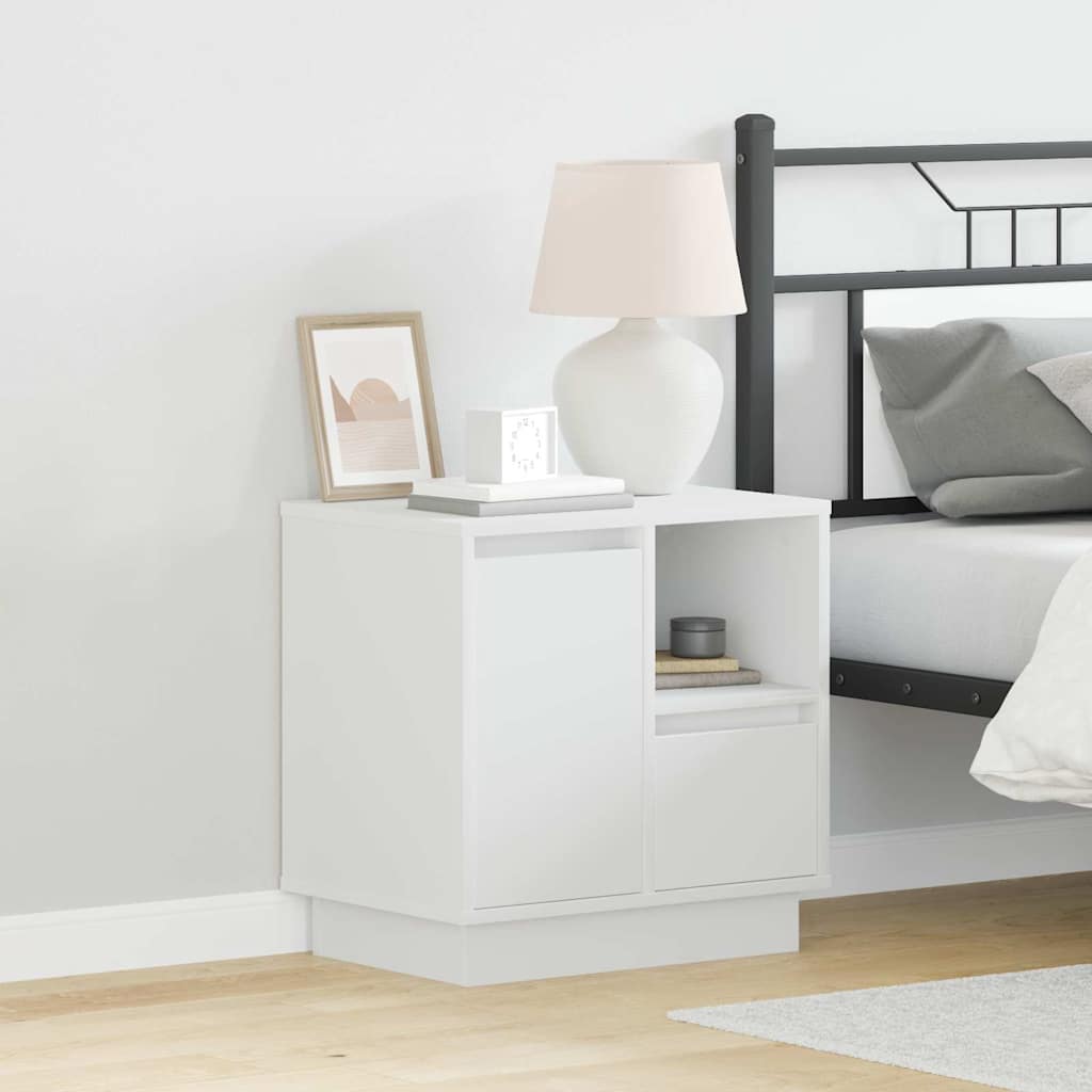 vidaXL Bedside Cabinet 2 pcs White 50 x 34.5 x 50 cm Engineered wood 1