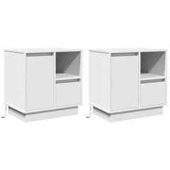 vidaXL Bedside Cabinet 2 pcs White 50 x 34.5 x 50 cm Engineered wood 2
