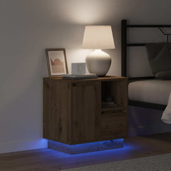 vidaXL Bedside Cabinet Artisan Oak 50 x 34.5 x 50 cm Engineered wood 3