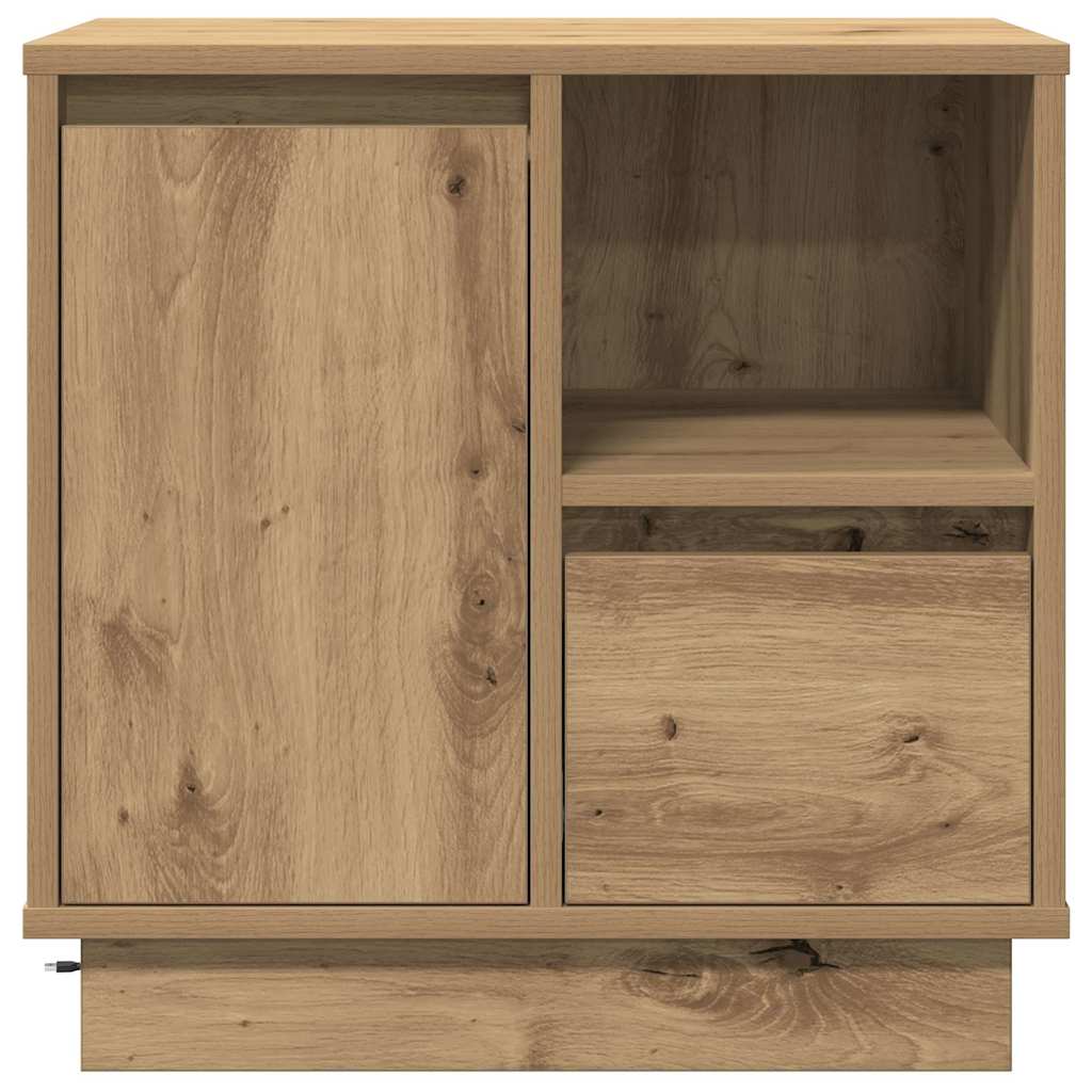 vidaXL Bedside Cabinet Artisan Oak 50 x 34.5 x 50 cm Engineered wood 6