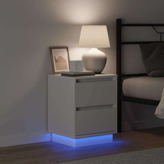 vidaXL Bedside Cabinet White 39 x 34.5 x 50 cm Engineered wood 4