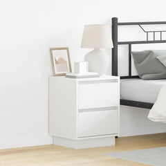 vidaXL Bedside Cabinet White 39 x 34.5 x 50 cm Engineered wood 1