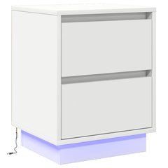 vidaXL Bedside Cabinet White 39 x 34.5 x 50 cm Engineered wood 2