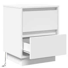vidaXL Bedside Cabinet White 39 x 34.5 x 50 cm Engineered wood 6
