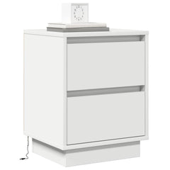 vidaXL Bedside Cabinet White 39 x 34.5 x 50 cm Engineered wood 3