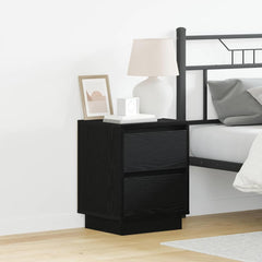 vidaXL Bedside Cabinet Black Oak 39 x 34.5 x 50 cm Engineered wood 4