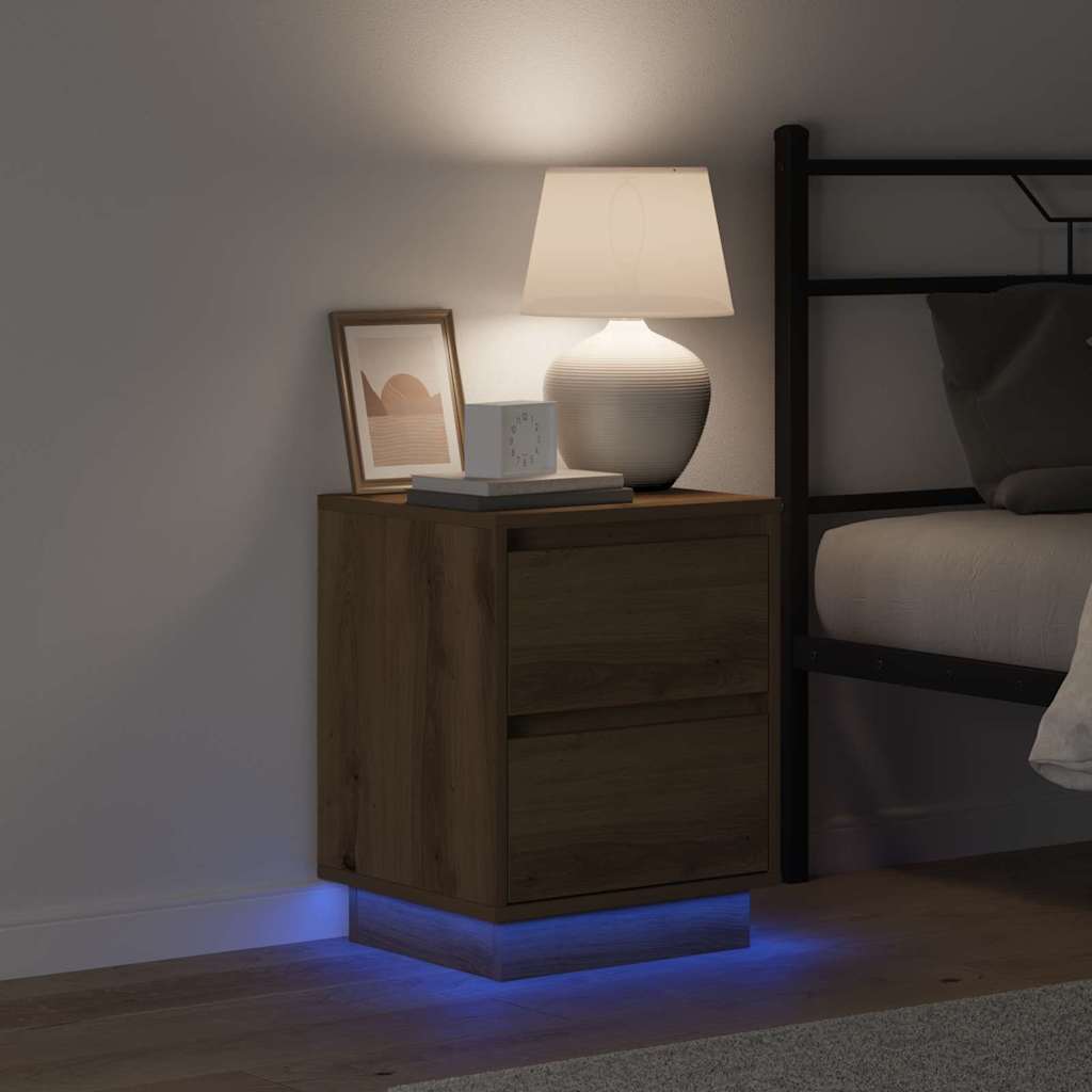 vidaXL Bedside Cabinet Artisan Oak 39 x 34.5 x 50 cm Engineered wood 4