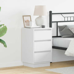 vidaXL Bedside Cabinet White 39 x 34.5 x 65 cm Engineered wood 1