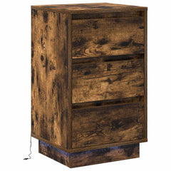 vidaXL Bedside Cabinet Smoked Oak 39 x 34.5 x 65 cm Engineered wood 2