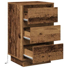 vidaXL Bedside Cabinet Old Wood 39 x 34.5 x 65 cm Engineered wood 5