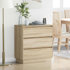 vidaXL Bedside Cabinet Sonoma Oak 71 x 34.5 x 75 cm Engineered wood 1