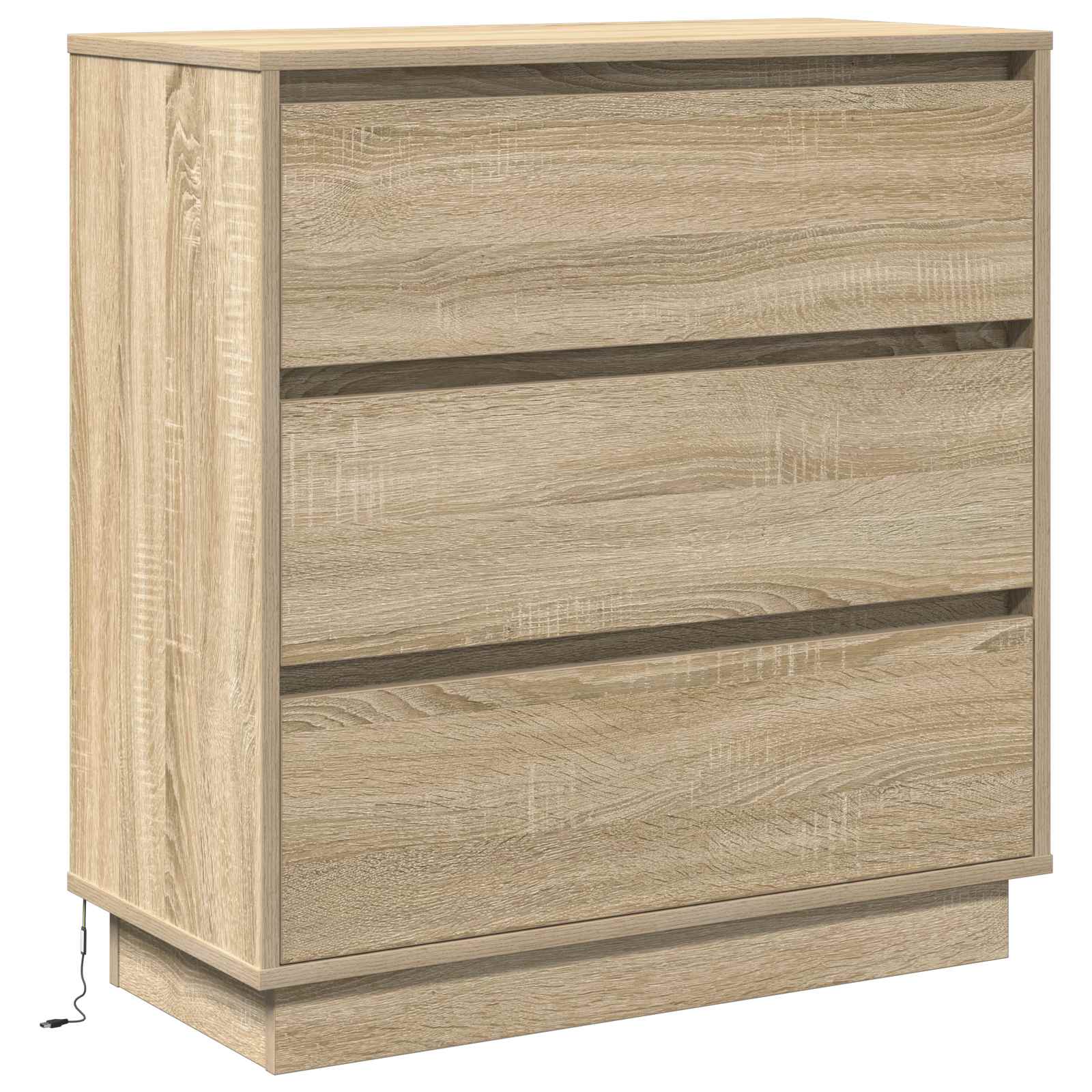 vidaXL Bedside Cabinet Sonoma Oak 71 x 34.5 x 75 cm Engineered wood 2