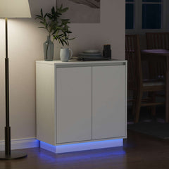 vidaXL LED Sideboard White 71 x 34.5 x 75 cm Engineered Wood 6