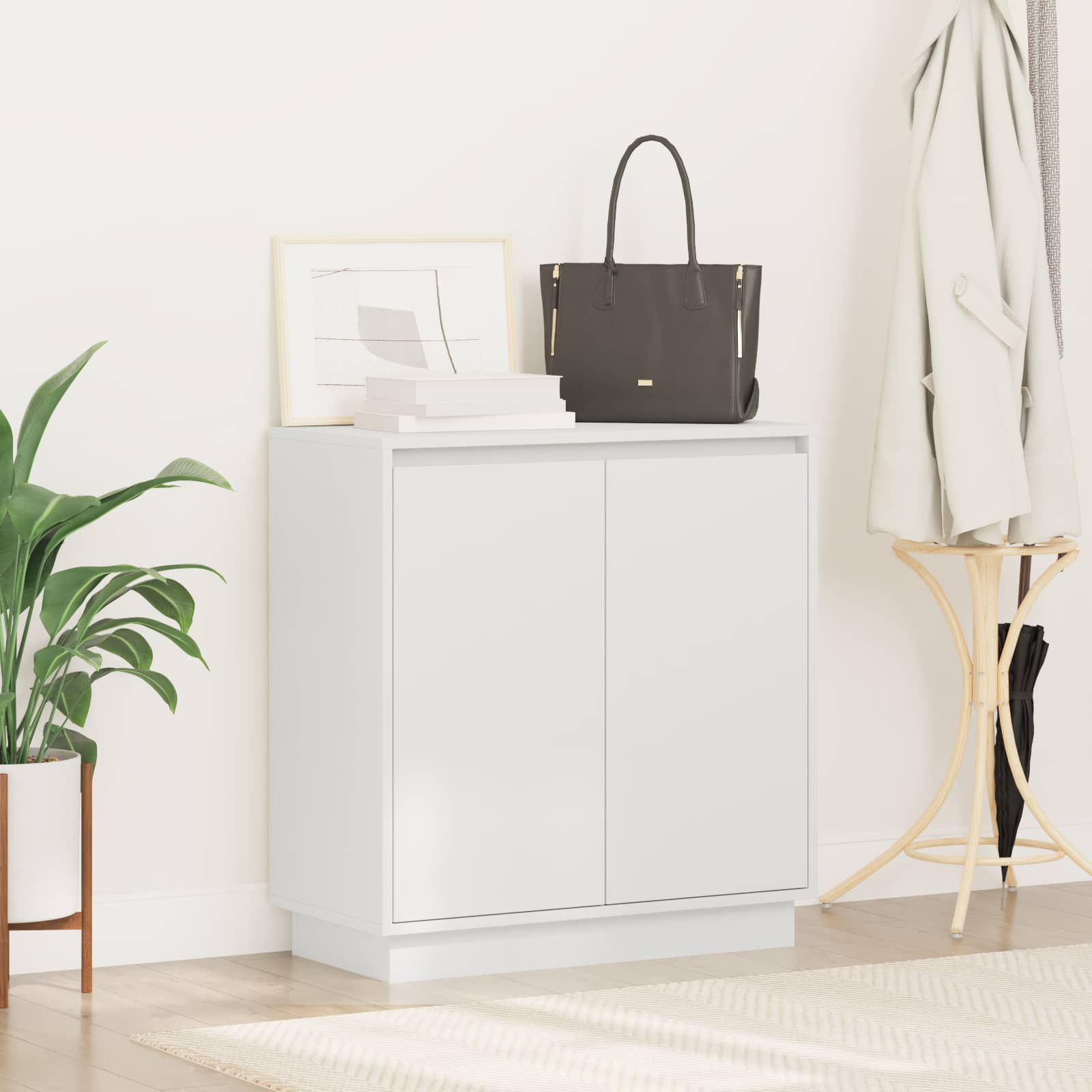vidaXL LED Sideboard White 71 x 34.5 x 75 cm Engineered Wood 5