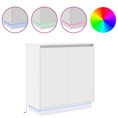 vidaXL LED Sideboard White 71 x 34.5 x 75 cm Engineered Wood 4