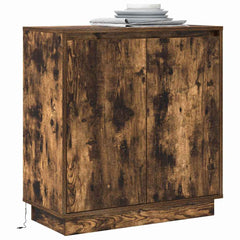 vidaXL LED Sideboard Smoked Oak 71 x 34.5 x 75 cm Engineered Wood 3