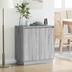 vidaXL LED Sideboard Grey Sonoma 71 x 34.5 x 75 cm Engineered Wood 1