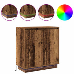 vidaXL LED Sideboard Old Wood 71 x 34.5 x 75 cm Engineered Wood 4