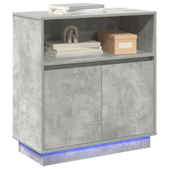 vidaXL LED Sideboard Concrete grey 71 x 34.5 x 75 cm Engineered Wood 3