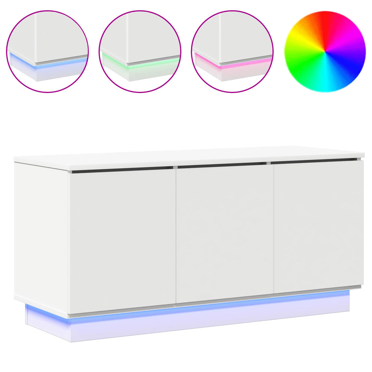 TV Cabinet 100 x 38 x 49 cm Engineered Wood White
