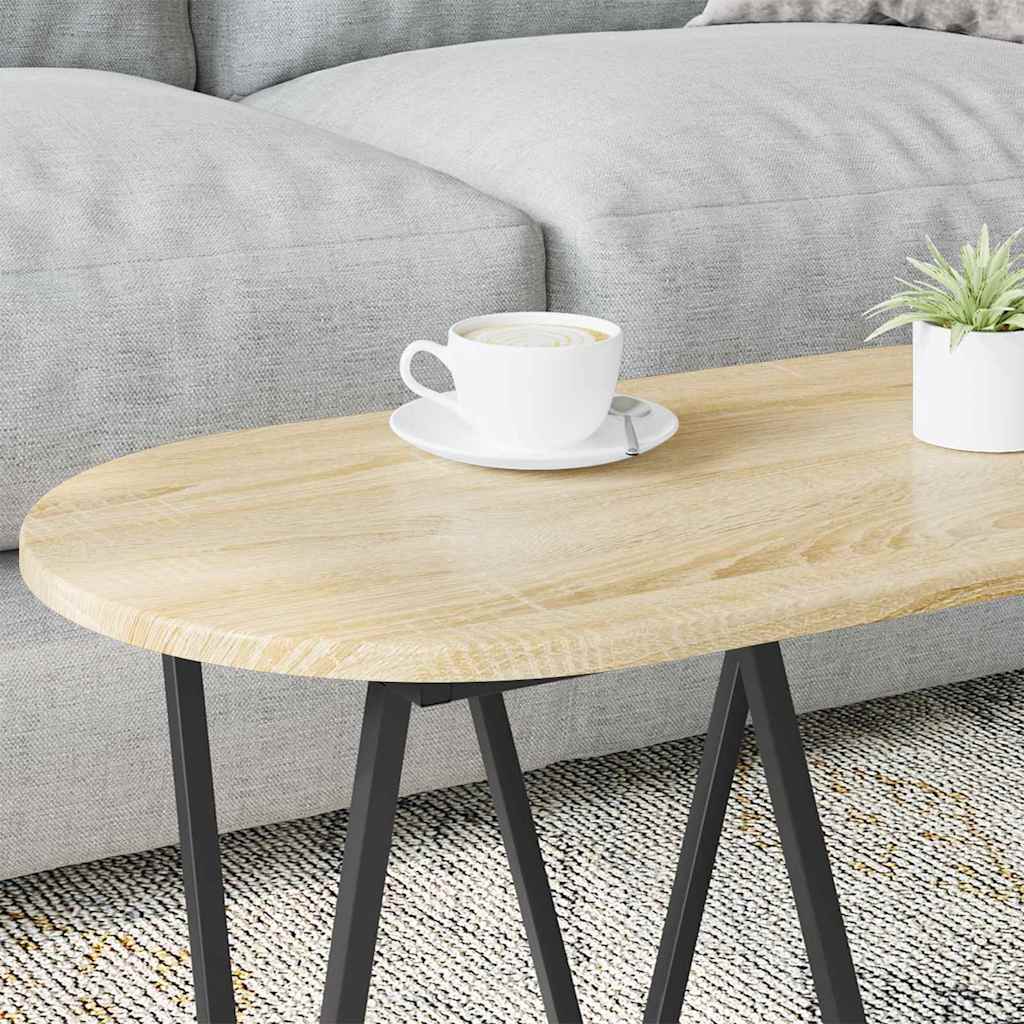 vidaXL Coffee Table Sonoma Oak 80 x 40 x 40.5 cm 4