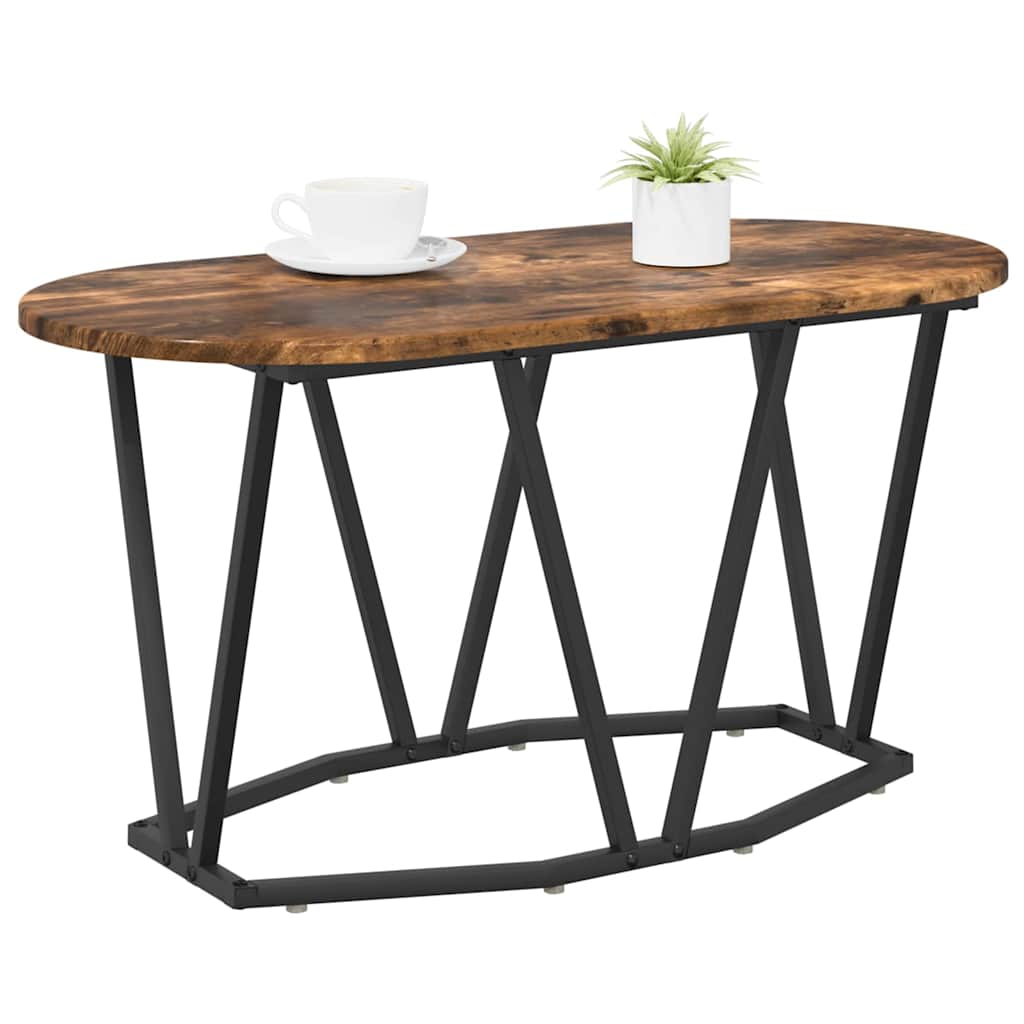 vidaXL Coffee Table Smoked Oak 80 x 40 x 40.5 cm 3