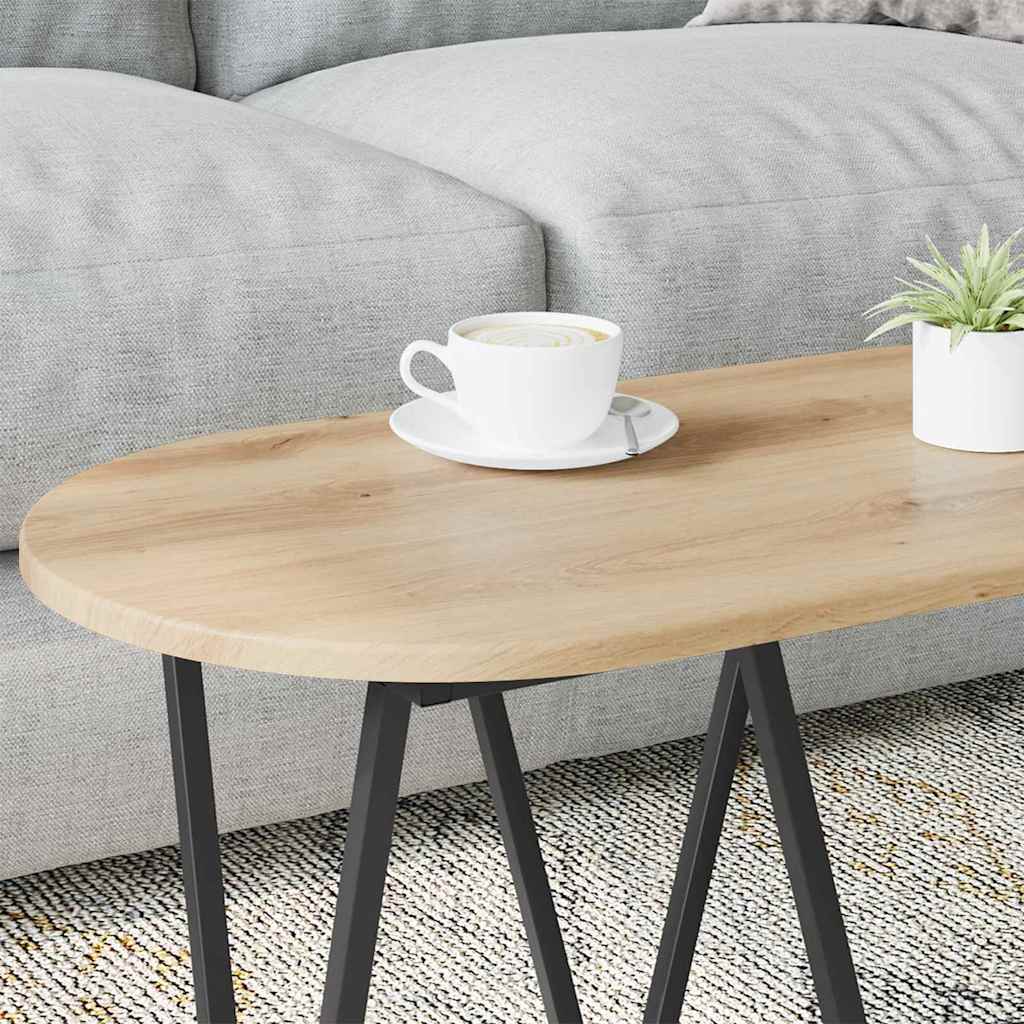 vidaXL Coffee Table Artisan Oak 80 x 40 x 40.5 cm 4
