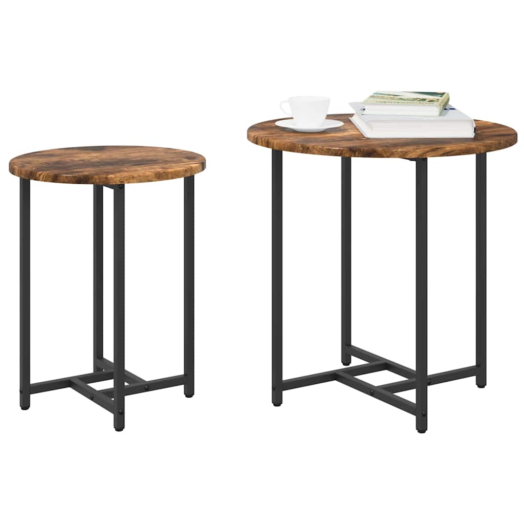 Side Table Set 2 pcs and Black